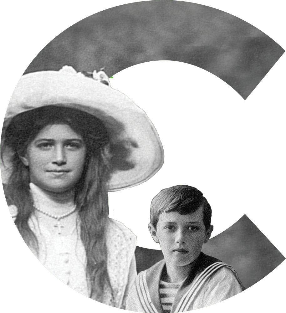 Maria and Alexei Romanov, the children who weren't buried with the rest of the family.