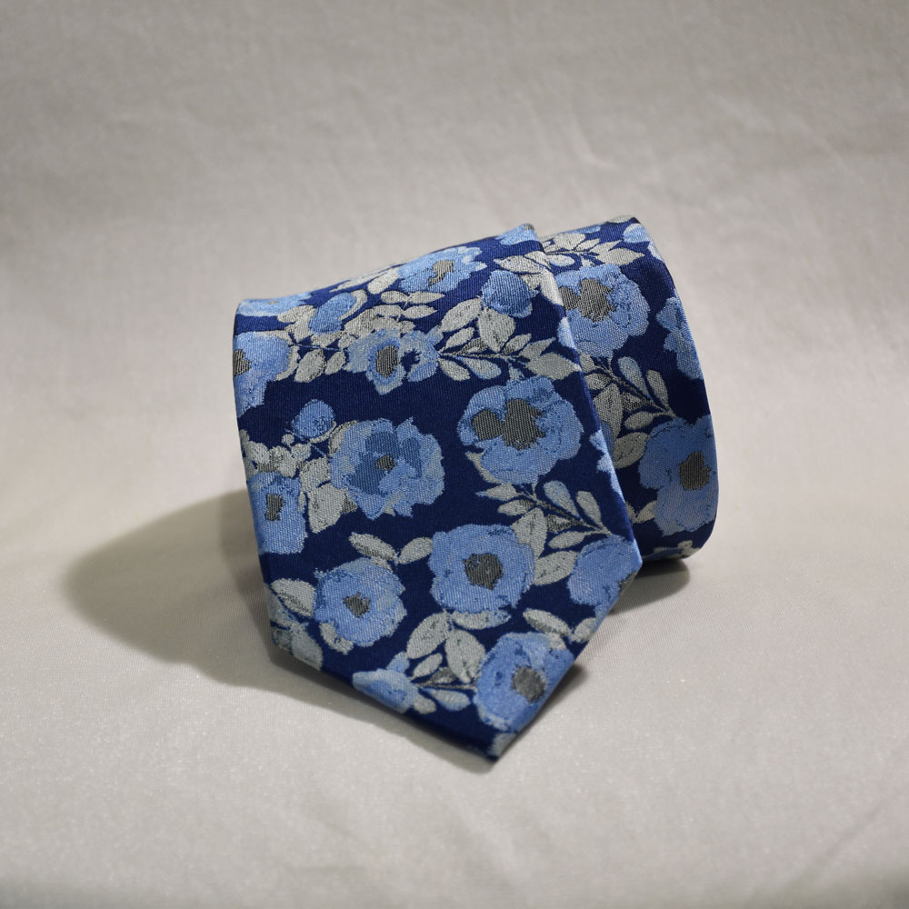 blue floral tie