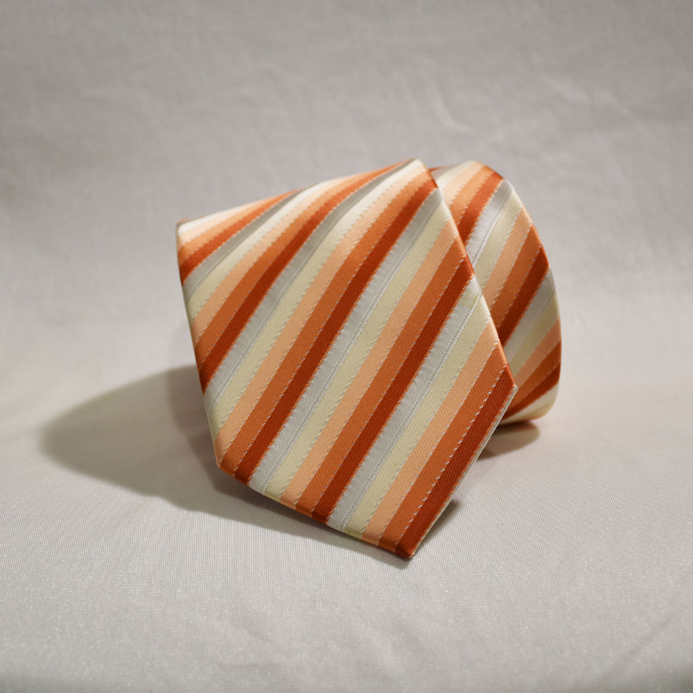 orange striped tie