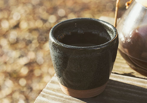 Black Polished Teacup