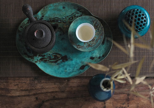 Japanese Blue Tea Set